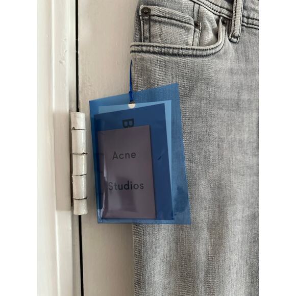 ACNE STUDIOS Bla Konst Peg Stone Grey Denim Jeans Skinny Made in Italy - 27 NWT - Picture 4 of 6